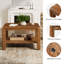Solid Wood Four Leg Coffee Table with Storage