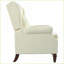 Fauteuil inclinable inclinable avec dossier classique à oreilles, pieds en bouleau massif Repose-pieds extensible, beige | Chenille