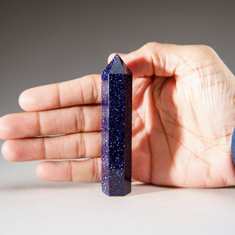 Genuine Polished (Medium) Purple Goldstone Point