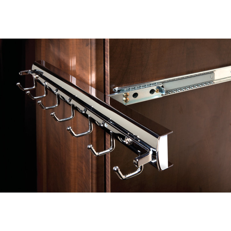 Support de rangement pour ceinture, cravate et écharpe 14 po Rev-A-Shelf, H 2,19 po x l 13,46 po x P 2,13 po, Chrome chrome