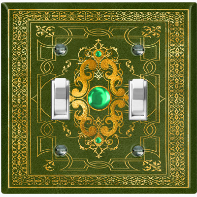 Patterned 2 - Gang Toggle Light Switch Standard Wall Plate