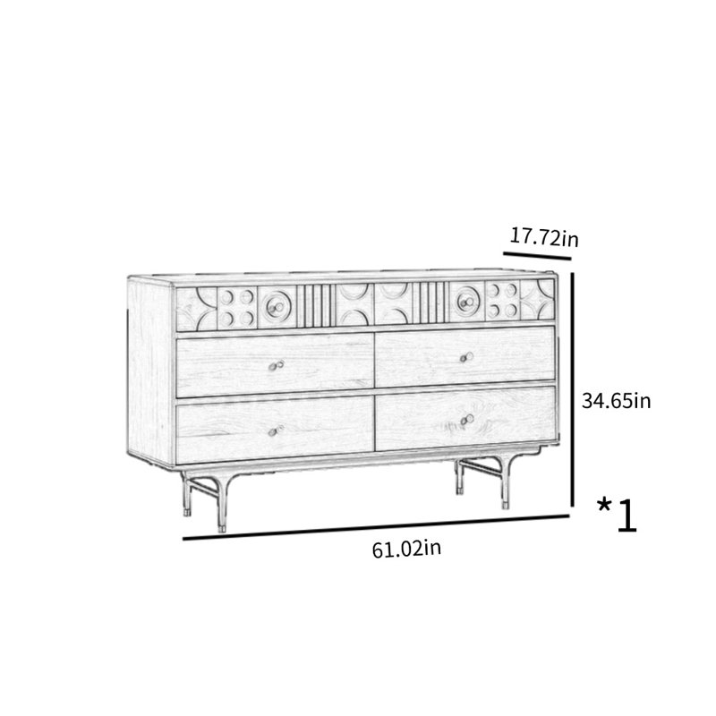Ancient Style Superior Accent Cabinet