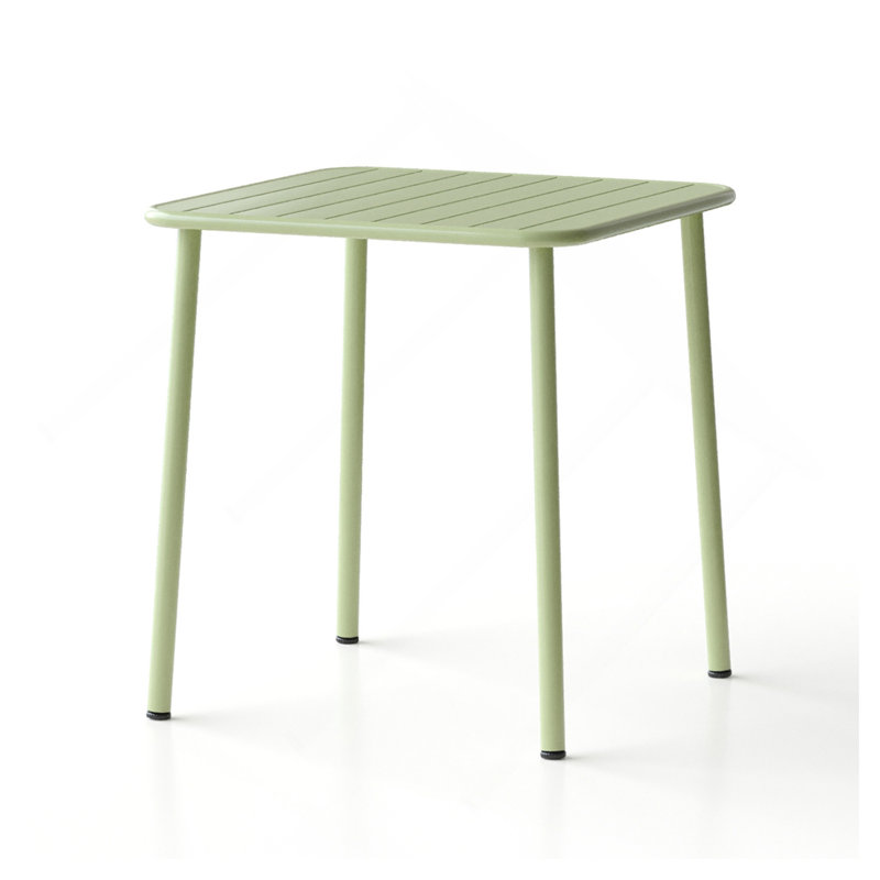 Table carrée (verte) Table de cour extérieure Table de salle à manger en plein air Villa, Vert antique