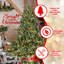 Arbre de Noël pleine forme avec lumières UL - branches mixtes en PE / PVC, pointes, base large pour les espaces spacieux, structure à charnières, support en métal stable-383892230-383892227