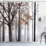 Picture of a Lonely Tree Leaves on an Abstract Woodland Background Print