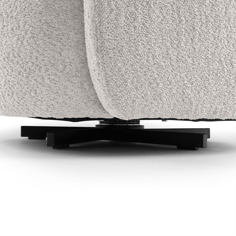 Crifasi 80cm W Upholstered Pouf Chair, Cream