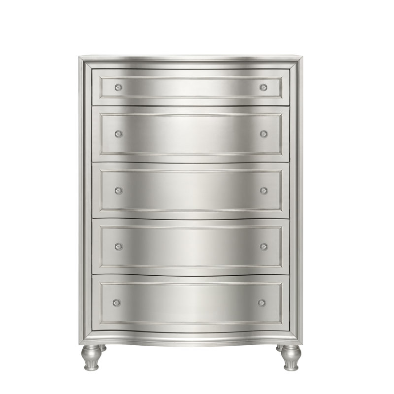 Marila Wood Vertical Chest, Gray
