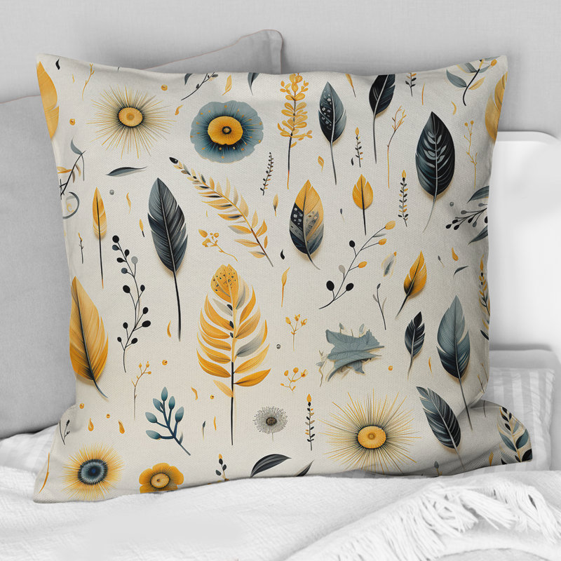 Motif bohème Nomadic Serenity - Abstrait Coral Reef Multicolore Azur, H 18 po x l 18 po