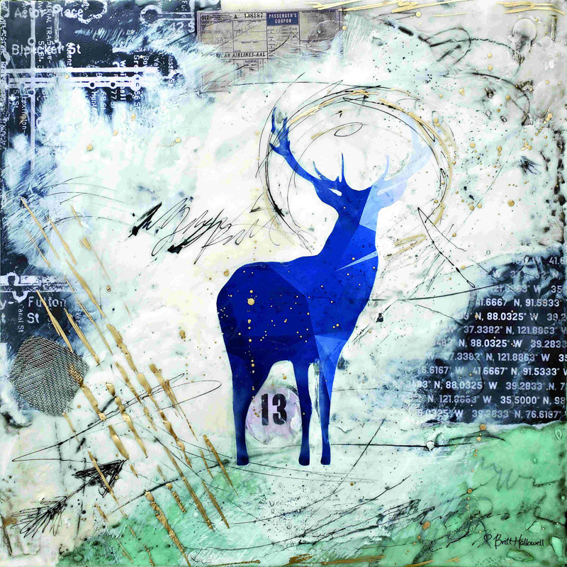 «Wanderer's Spirit» par Britt Hallowell - impression, Toile tendue, Non, H 12 po x l 12 po