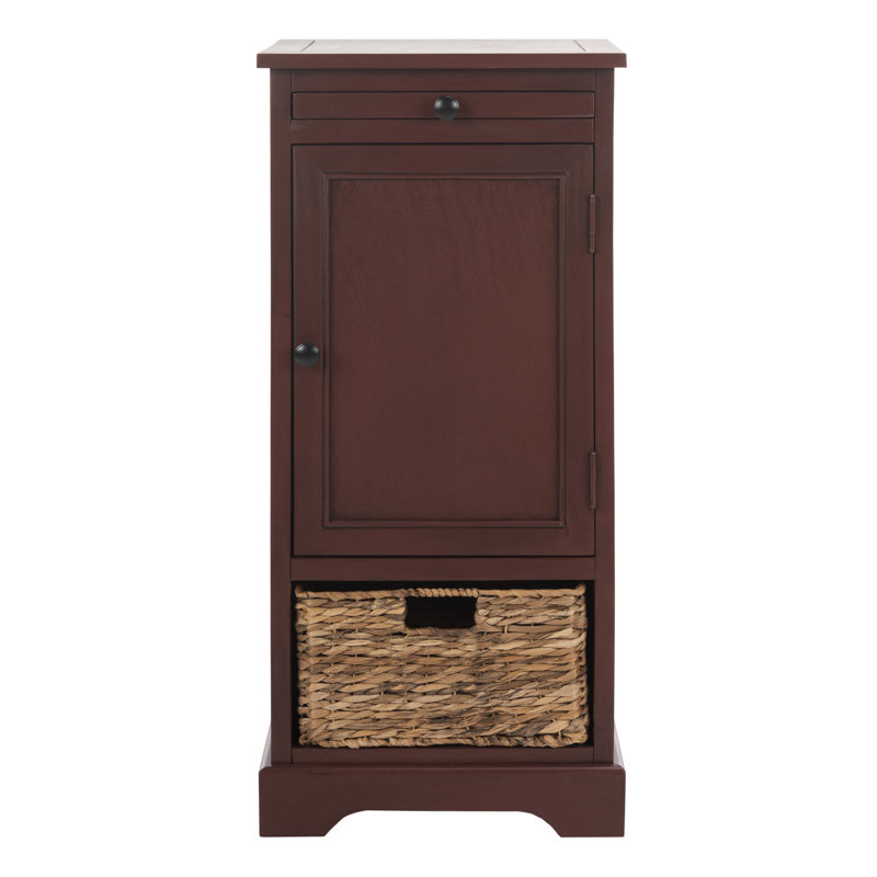 Solid Wood Accent Cabinet, Red