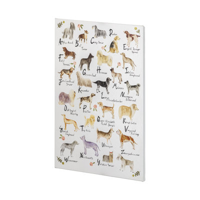 Toile texturée «Dog Alphabet» par Melissa Wang