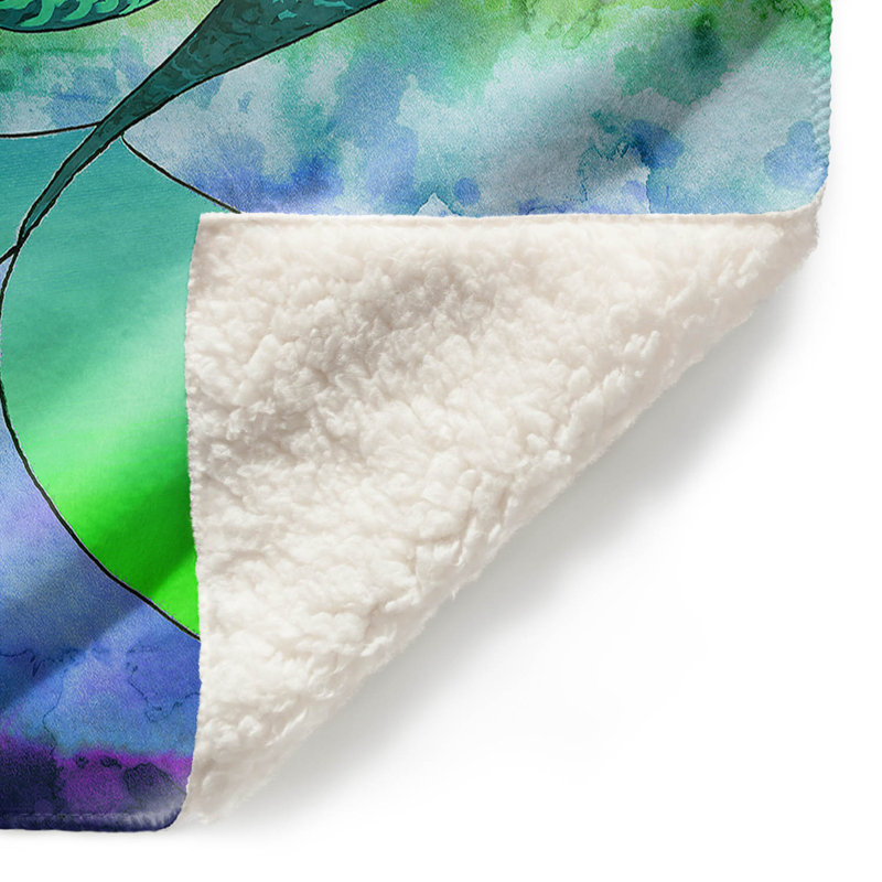 Couverture sherpa doux 4 sirène perle, l 68 po x L 80 po