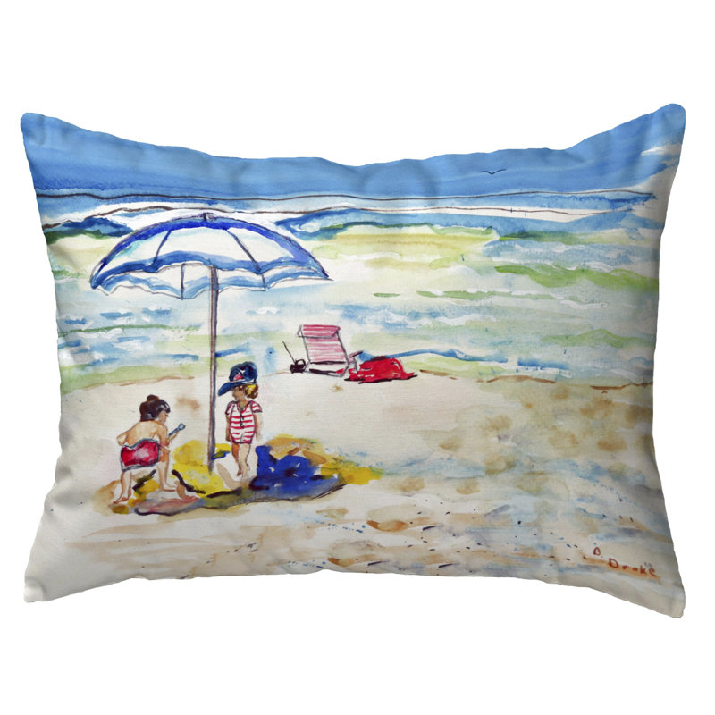  Coussin lombaire intérieur / extérieur Play on the Beach, 11 po x 14 po