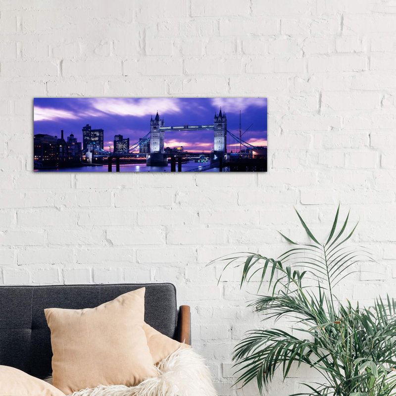 Tower Bridge, London, England, United Kingdom by Panoramic Images - No Frame Panoramic Print on Canvas