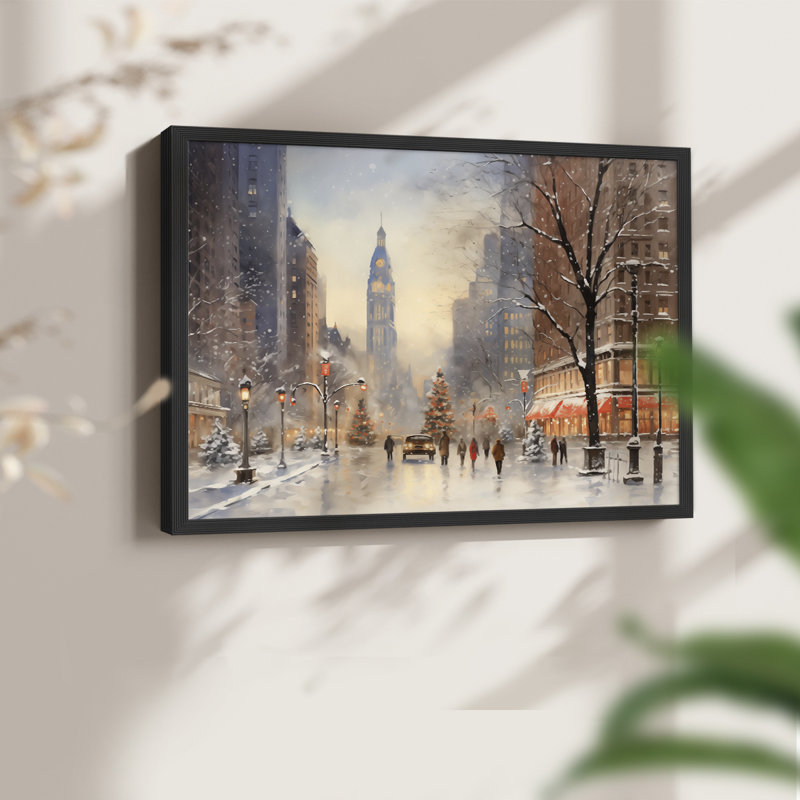 Chirstmas Art-CCCLII -Framed Print - Restickable, H 8 po x l 10 po, Noir, noir, noir, noir