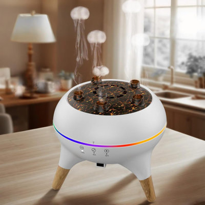 Essential Oil Diffuser Jellyfish Mist Dancing with Music Aromatherapy, 7 Colourful Lights Hotel Collection Diffuser Oils Scents for Home