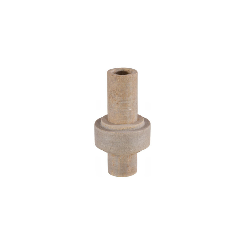 Vase en pierre, crème, moyen, H 10 po x l 5 po x P 5 po