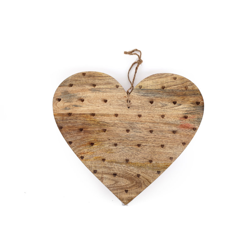 Heart Shaped Wooden Chopping Board 40Cm