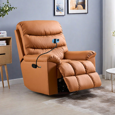 Multi-Functional Faux Leather Ergonomic Recliner