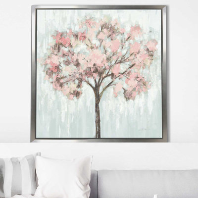«Blooming Tree Blush Crop (Square)» par Silvia Vassileva, reproduction