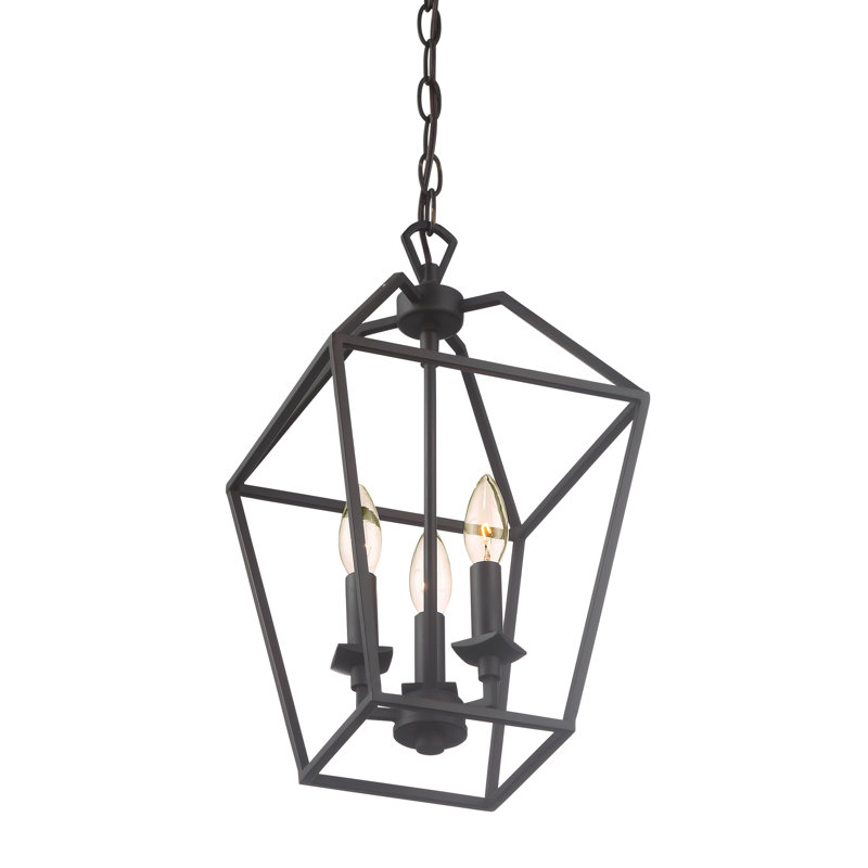 Luminaire suspendu géométrique à 3 lumières Addyson, Bronze palladien