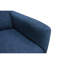 Fauteuil inclinable bleu avec fonction de refoulement - rembourré, 30 po de profondeur, 34 po de largeur, 40 po de hauteur, 75 lb de poids, P 30,76 po, l 33,63 po, H 39,41 po et 73,66 po
