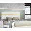 Grand lit moderne en blanc / or, DEL sous le lit, bordure en acrylique, bois d'ingénierie et bois d'hévéa, style décontracté, prêt pour un matelas, preuve-2086577063