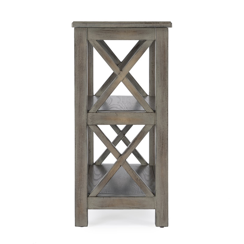 Vance 2 Shelf 22"W Bookcase, Dusty Trail with Maple