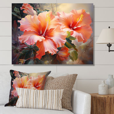 Hibiscus Romantic Impression IV - Floral Canvas Prints