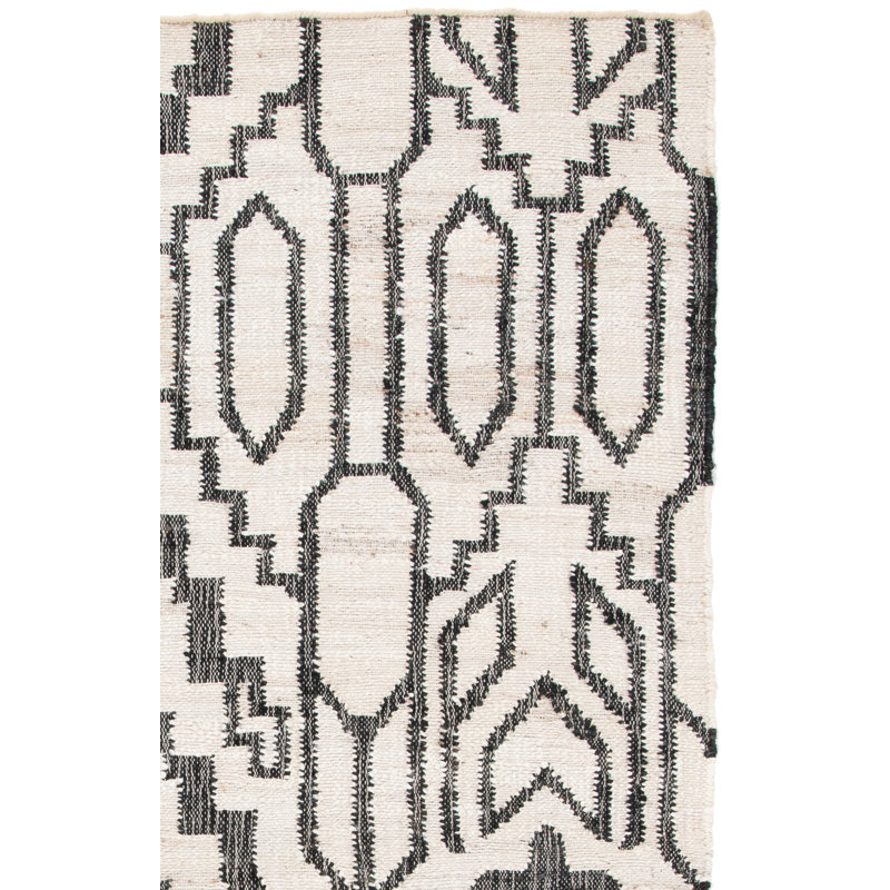 Atas Natural Fiber Flat Weave Jute Southwestern Rug, Square 6'