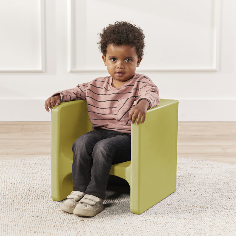 Fern Green Plastic Multipurpose Table and Cube Chair Set