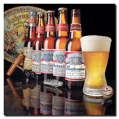 " Budweiser - 5 Generations Of Bottles " by Budweiser