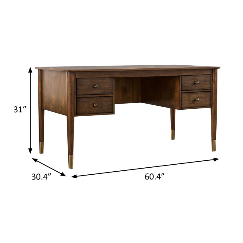 Bureau d'écriture 60,4 po, chêne antique