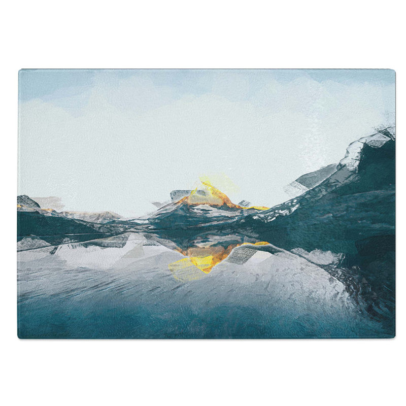 Glass Matterhorn Mountain in Zermatt in Abstract Chopping Board, 28.5 cm W x 20 cm L