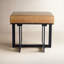 Tabouret d'appoint en cuir Calvin-1186708015