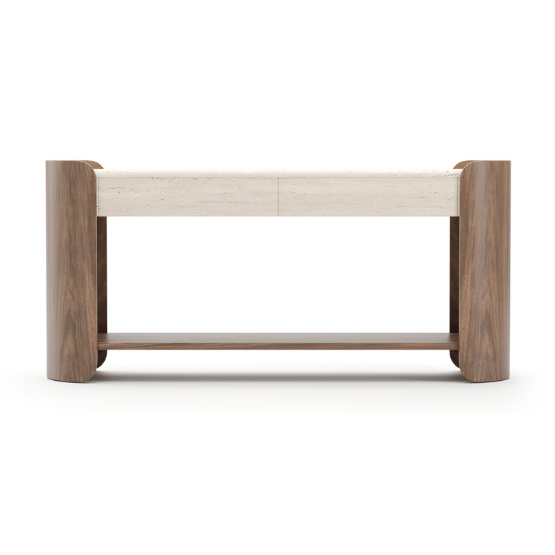 Fleur 66.75'' W Stone Console Table