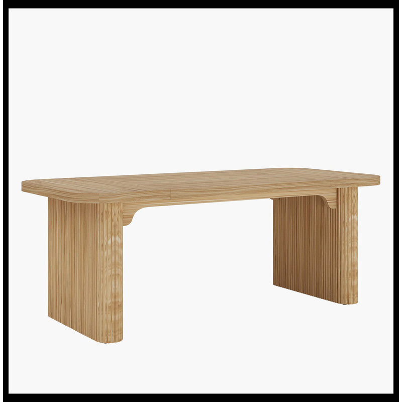 Table de bureau rectangulaire 62,2 po, Naturel