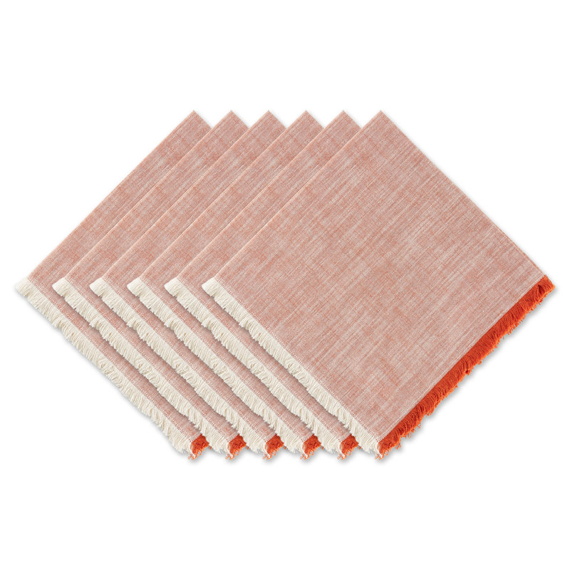 Bundeena Cotton Square Napkin, Orange