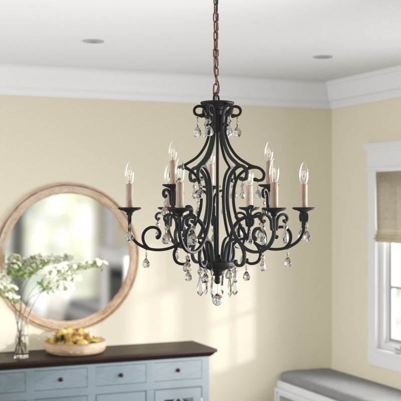Lustre géométrique 9 lumières de style bougie Aricin