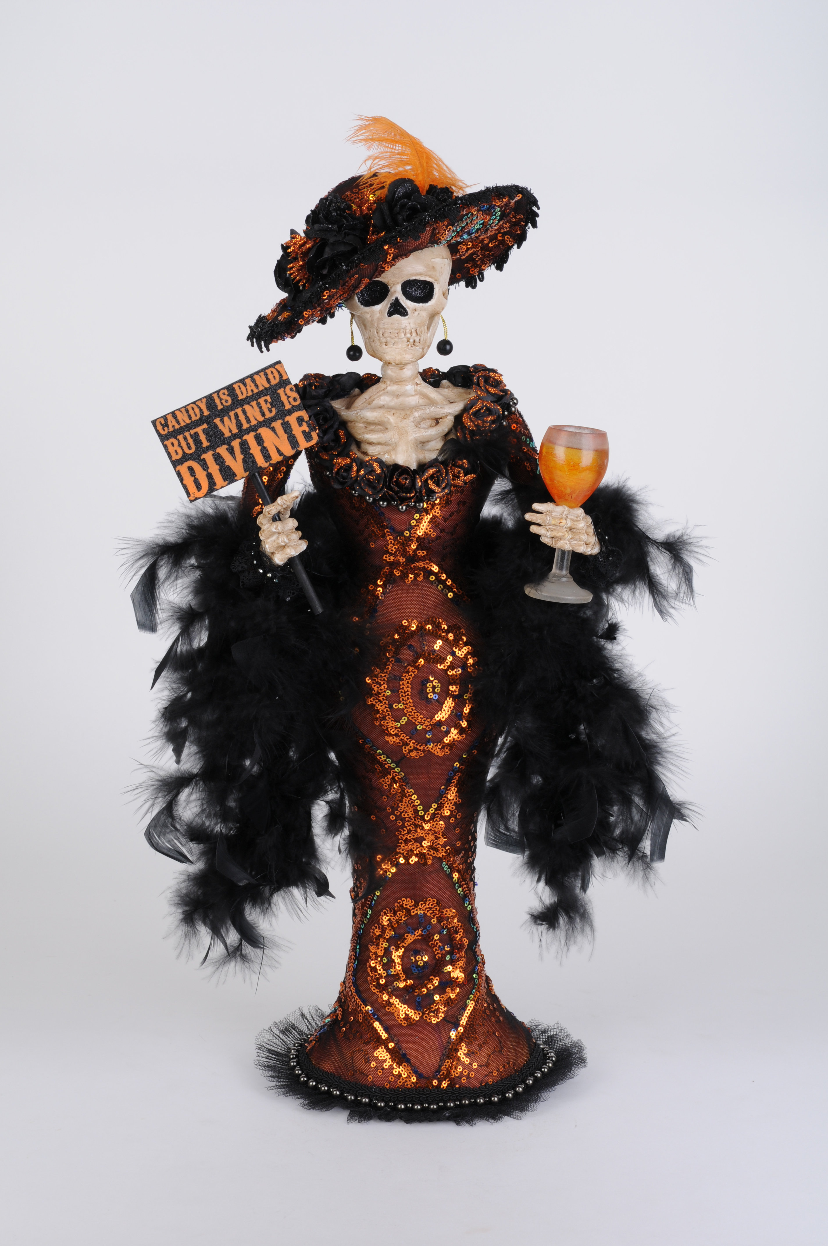 Karen Didion Divine Wine Lady Skeleton | Wayfair