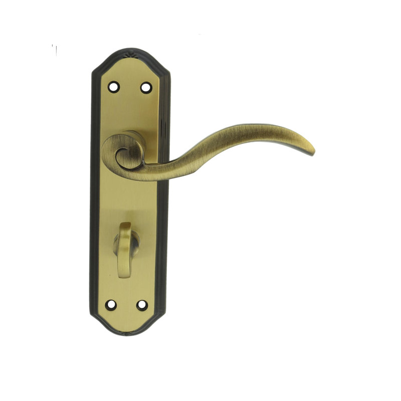 Wenworth Bathroom Door Handle, Florentine Bronze