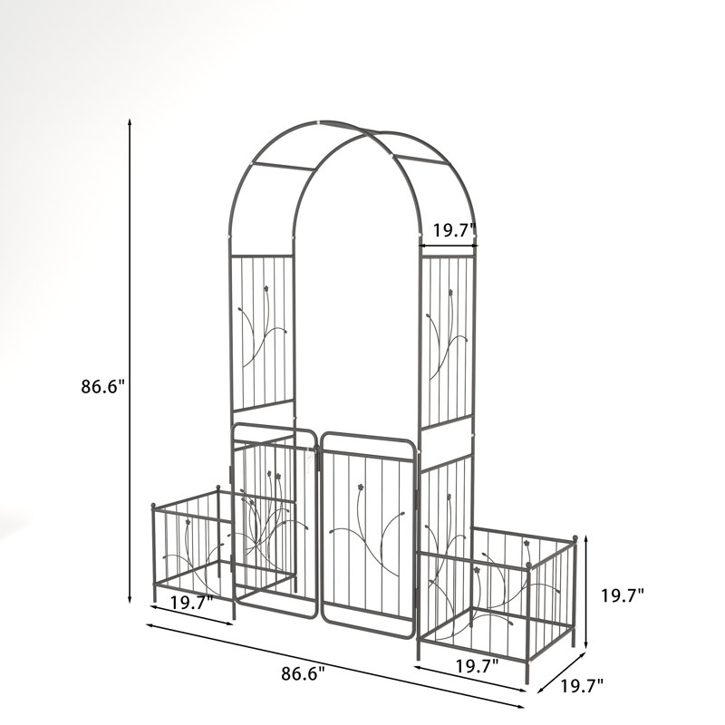Arche de jardin en métal