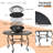 Round Steel Wood Burning Smokeless Fire Pit