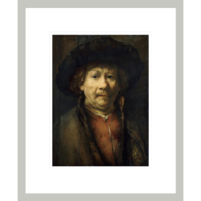 Autoportrait par Rembrandt van Rijn - Estampe numérique encadrée