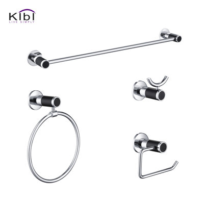Abaco 4 - Piece Bathroom Hardware Set