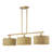Weavington 3 Light Antique Gold Leaf Extra Large Linear Chandelier-121436219-121436220