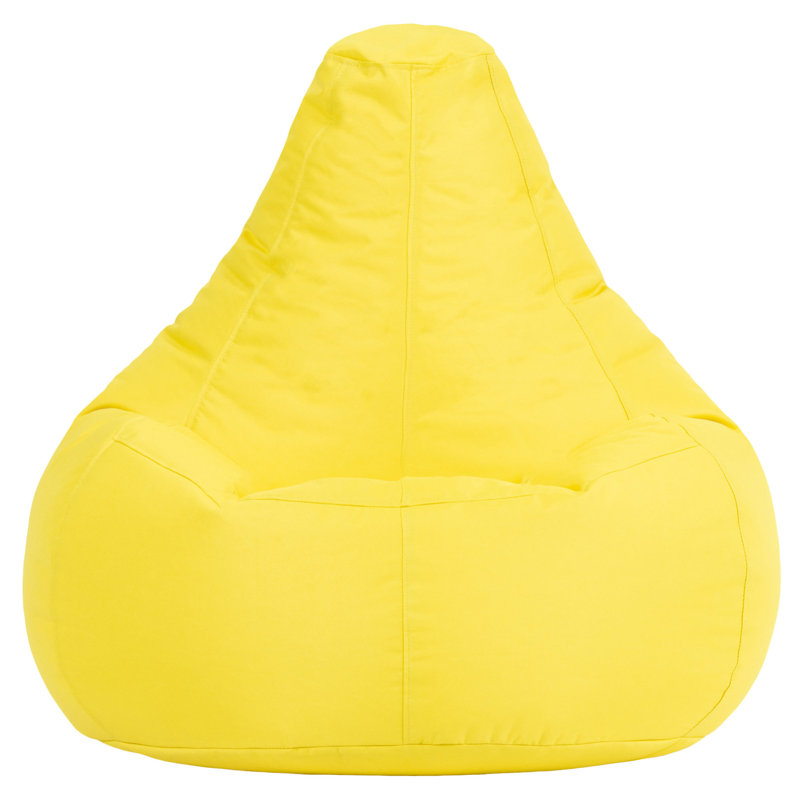 Dalton Water-Resistant High Back Recliner Bean Bag, Ochre Yellow
