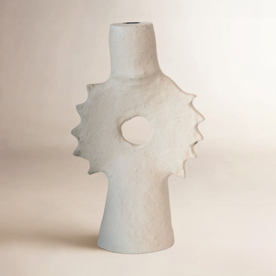 Handmade Paper Mache Spiked Taper Candle Holder