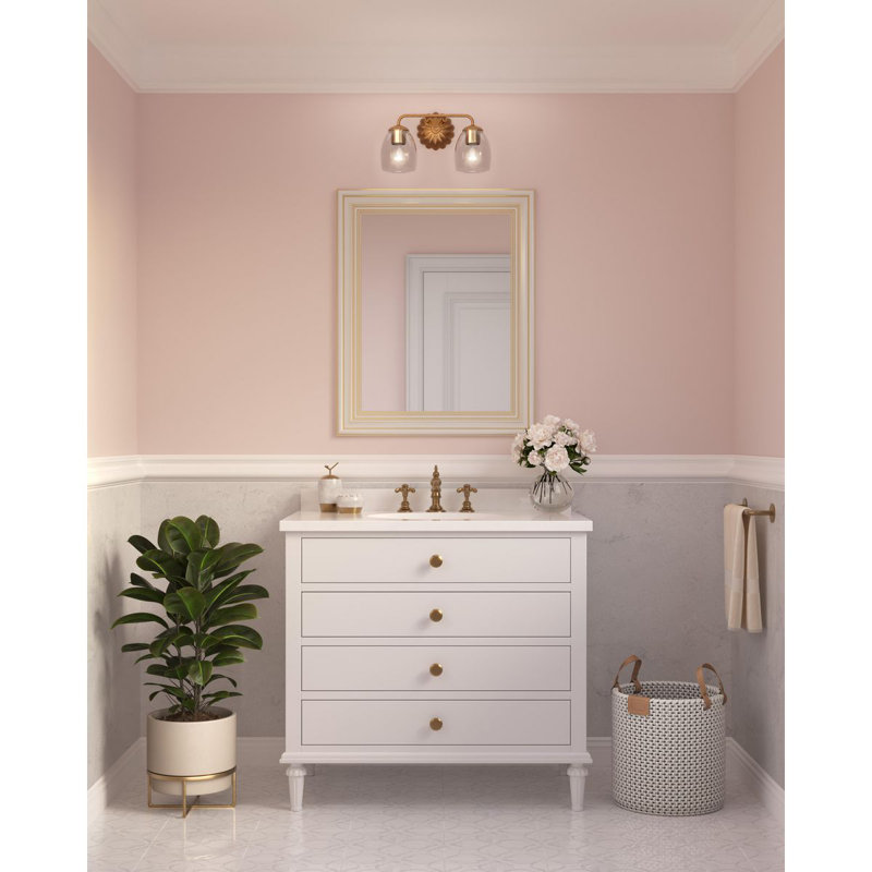 Quillan Dimmable Vanity Light, Gold Ombre, 2