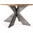 Marjoe Teak Round Metal Base Dining Table
